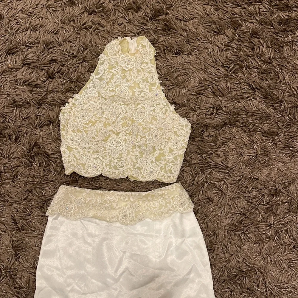 Landa Set  Size 4  Silk Long Evening Wedding Gown Vintage - Picture 3 of 17